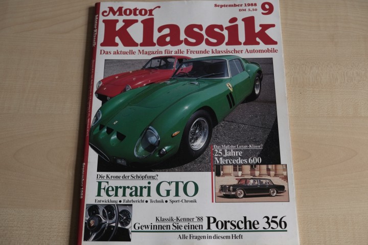 Deckblatt Motor Klassik (09/1988)